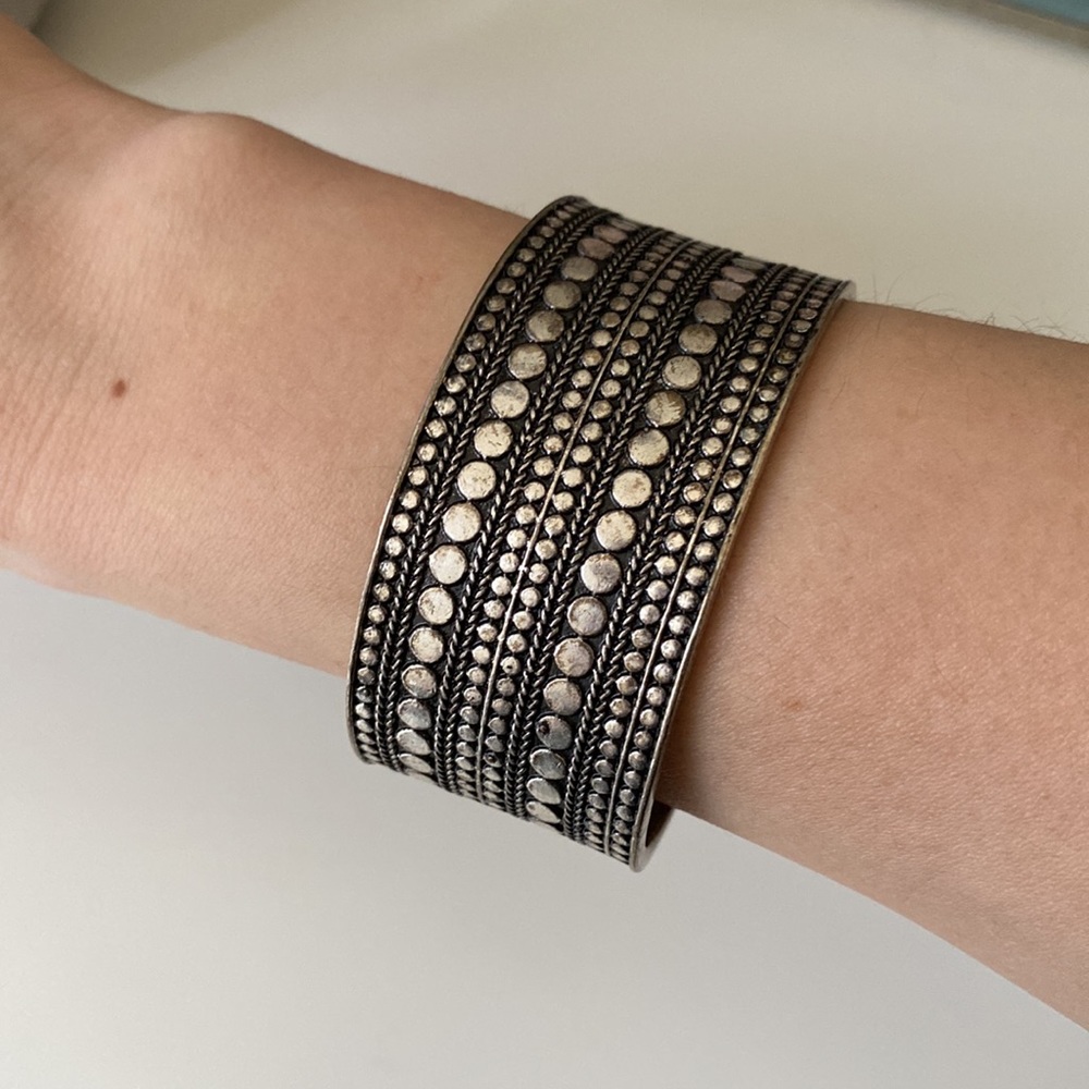 Lucky Brand adjustable silver cuff bracelet